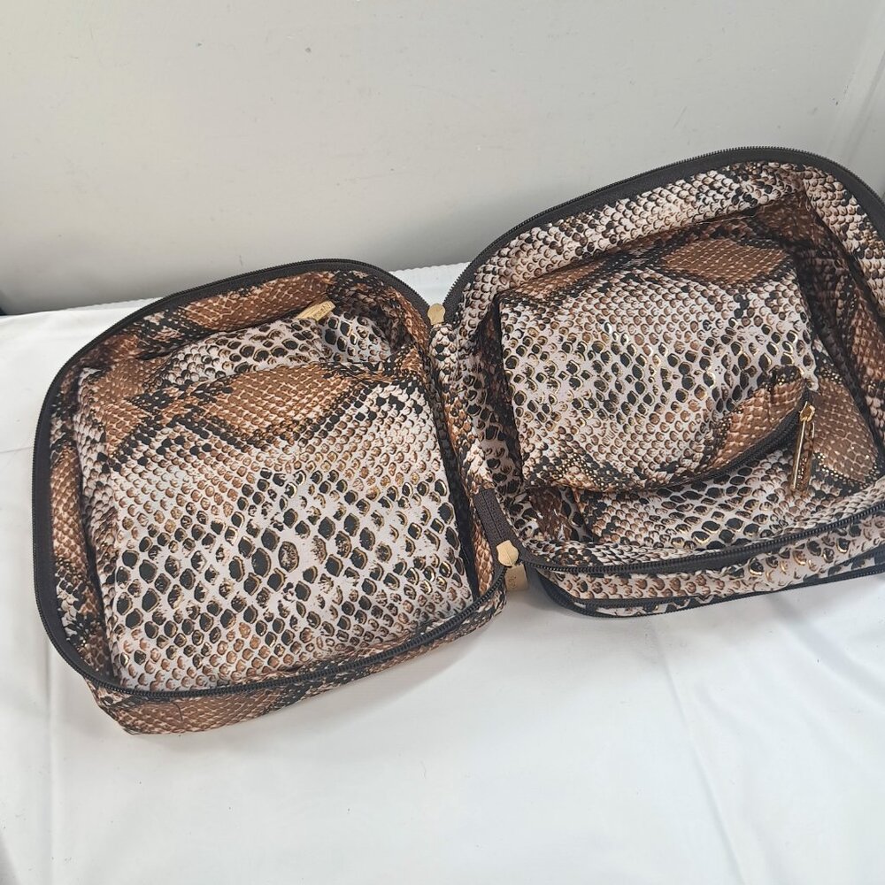 PurseN Jewelry Case Organizer Snake reptile print travel Expandable snakeskin - Picture 10 of 14